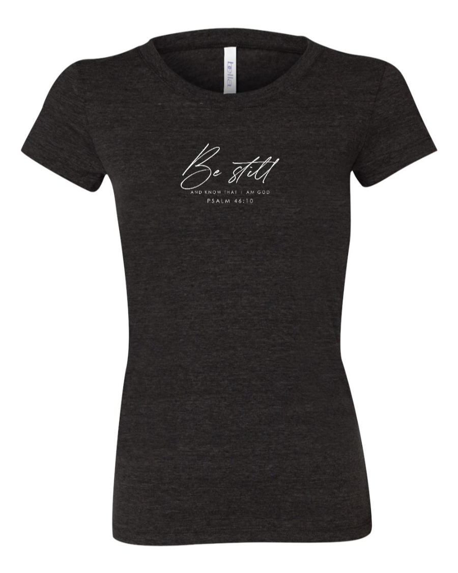 Be Still Psalm 46:10 Women's Triblend Tee
