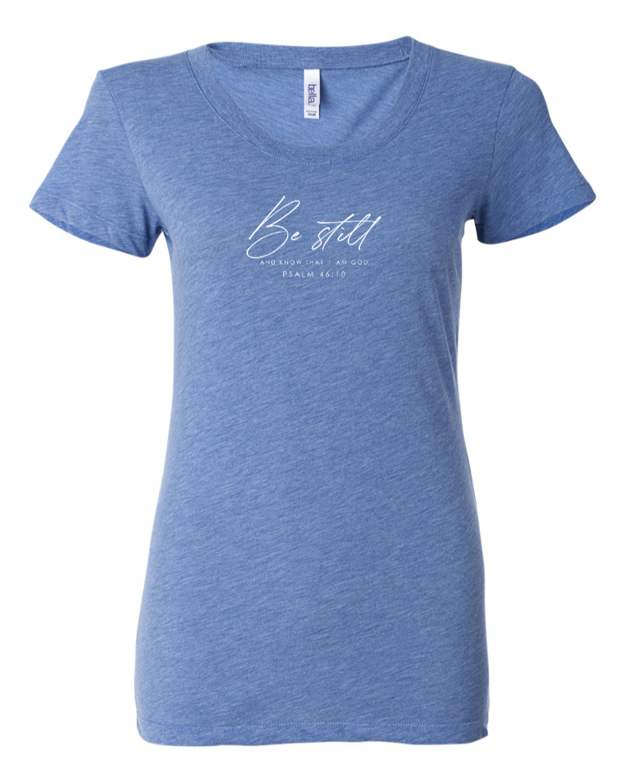Be Still Psalm 46:10 Women's Triblend Tee